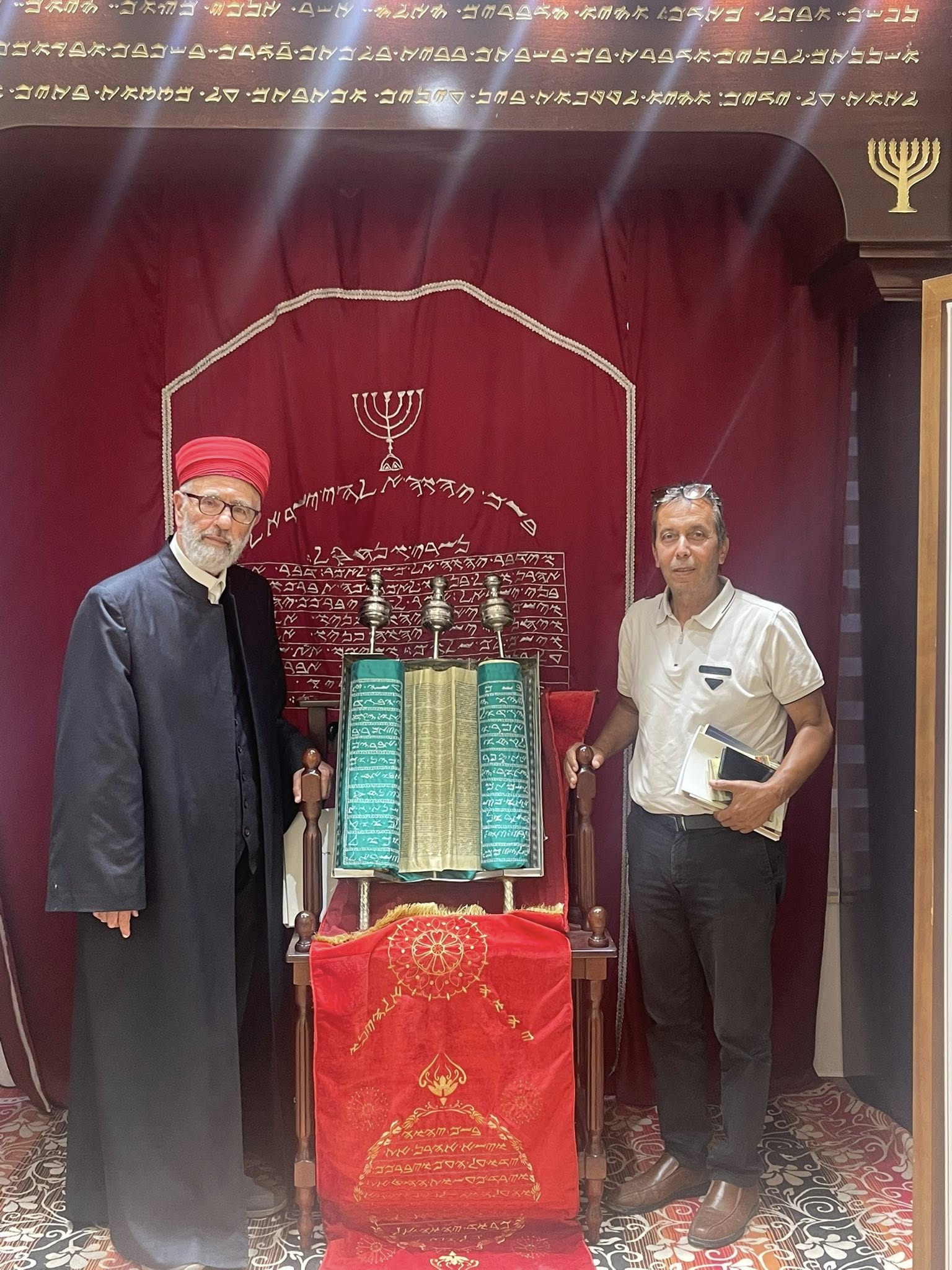 The initiative of the head of the archival grouping, colleague Khaled Awad, to visit the Samaritan Museum in Mount Gerizim