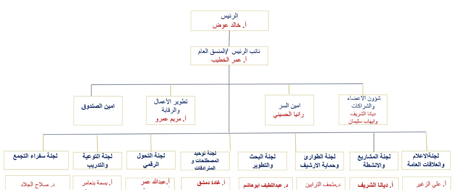 الهيكل التنظيمي